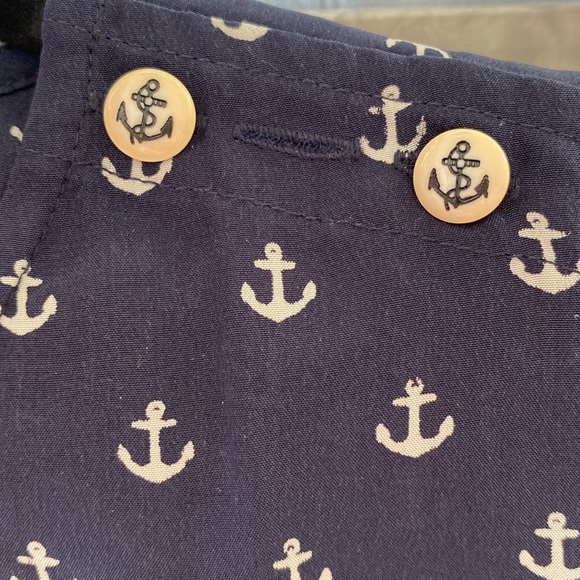 J. Crew - 100% Silk Anchors Aweigh Scoop Neck Blouse - Picture 7 of 7